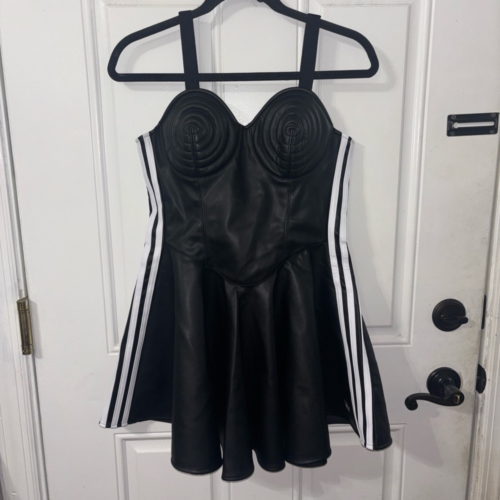 Jeremy Scott x Adidas faux leather dress